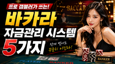 바카라 자금관리 시스템 5가지｜오래 살아남는 사람은 돈을 이렇게 관리합니다